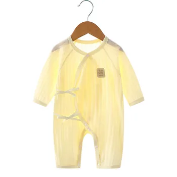 Весенняя одежда для малышей от 0 до 12 месяцев, хлопковая цельнокроеная одежда с длинным рукавом для малышей, ползунки для мальчиков и девочек, комбинезон для новорожденных