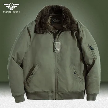 Зимние куртки-бомберы, мужские военные высококачественные утепленные теплые ветровки-карго, уличная армейская куртка с меховым воротником с несколькими карманами