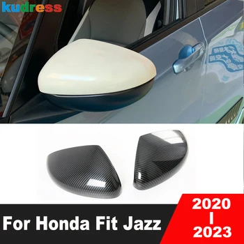 Крышка Бокового Зеркала Для Honda Fit Jazz 2020 2021 2022 2023 Углеродного Волокна Автомобиля Крышка Зеркала Заднего Вида Отделка Молдинг Накладка Аксессуары