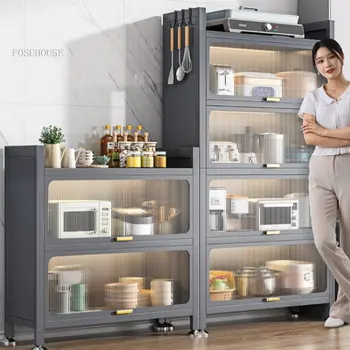 Напольный многослойный кухонный шкаф, Современный кухонный стеллаж, шкаф для хранения домашней мебели, многофункциональный шкаф для кухни B