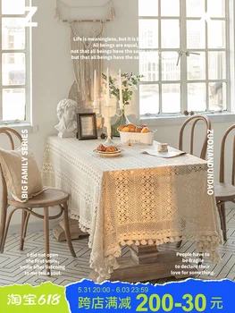 Тканая скатерть Nordic прямоугольный чайный столик ткань арт
