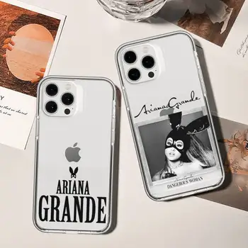 Чехол Для телефона A-Ariana G-Grandes Для iPhone 11 12 Mini 13 14 Pro XS Max X 8 7 6s Plus 5 SE XR С Прозрачной Оболочкой